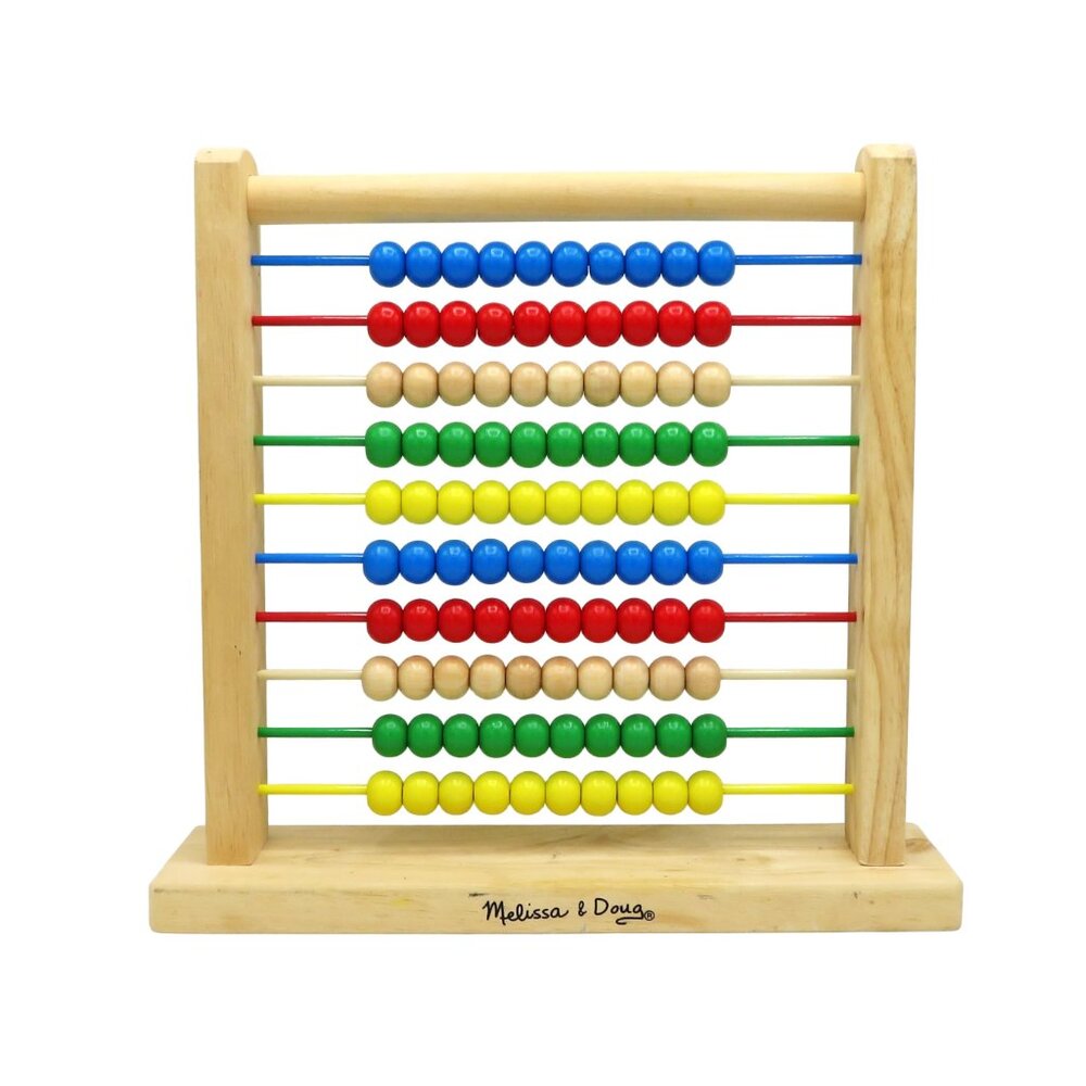Melissa & Doug Abacus Wooden Counting Toy Educational 11.5 Inches High